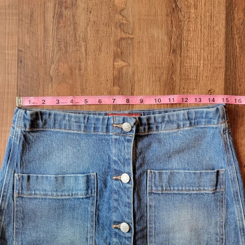 Lucky Brand Button Front Denim Skirt